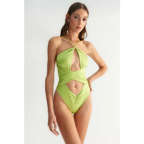 Trendyol Swimsuit - Green - Plain