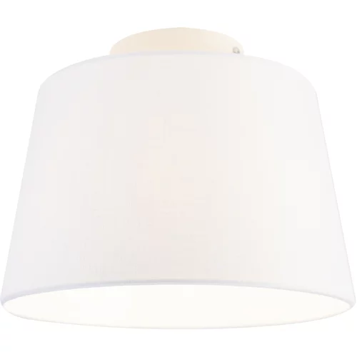 QAZQA Moderna stropna svetilka z belo senco 25 cm - Combi