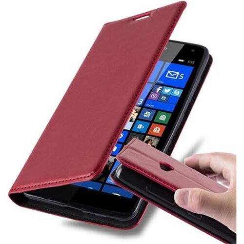 Cadorabo Ohi&scaron;je, združljivo z Nokia Lumia 535 v rdeče jabolko - Za&scaron;čitni ovitek z magnetnim zapiranjem, stoječo funkcijo in režo za kartice, (20558235) Cene
