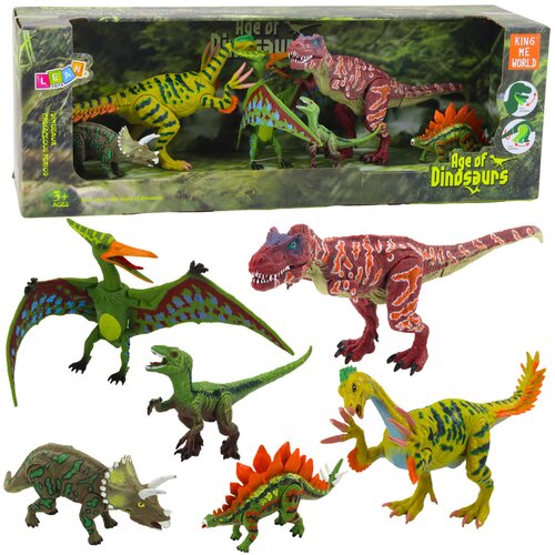 Lean Toys Set figurica dinosaura s pomičnim nogama i ustima, 6 komada Cene
