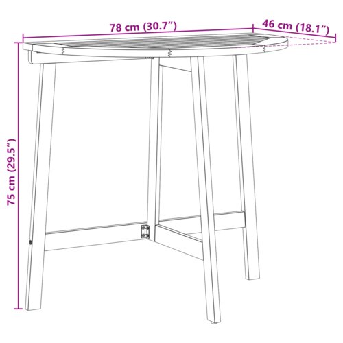 vidaXL 3-delni zložljiv bistro set z blazinami iz trdnega akacijevega lesa Cene