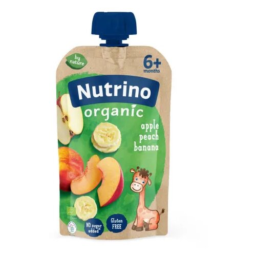 Nutrino organski pouch jab, bresk, banana 100g Cene