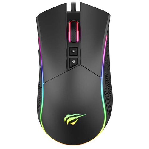 Havit Gaming mi&amp;scaron;ka GAMENOTE MS1001S RGB 800-4800 DPI, (20771503) Slike