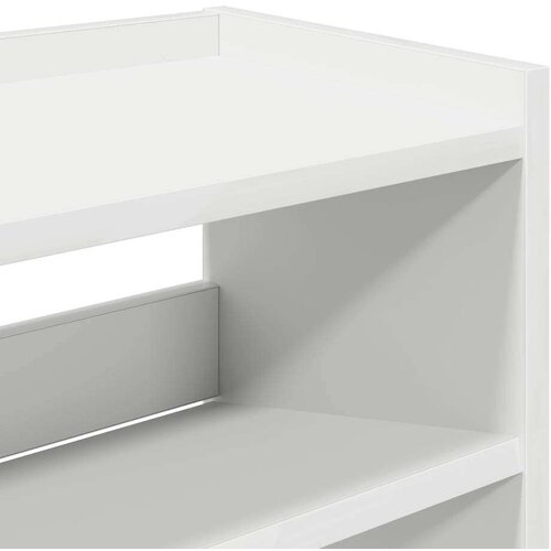 VidaXL stalak za cipele bijeli 80x25x62 cm od konstruiranog drva Slike