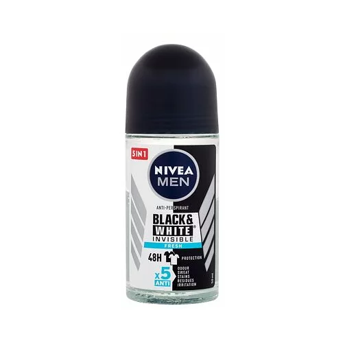 Nivea Men Invisible For Black & White Fresh 48h roll-on antiperspirant 50 ml za moške