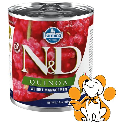 N&d Quinoa Dog Weight Management 285g, Dijetetska Hrana Za Odrasle Pse Slike