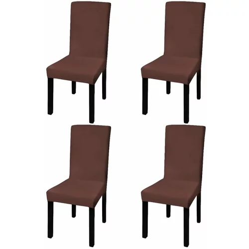  Rastezljive navlake za stolice 4 kom Smeđa boja