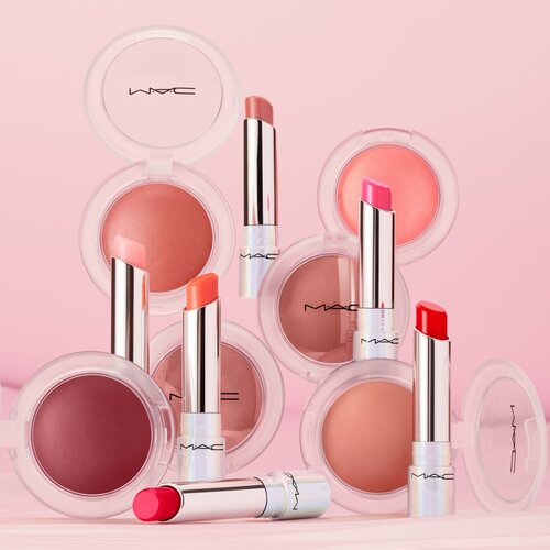 MAC Cosmetics Glow Play Blush highlighter i rumenilo u jednom nijansa Cheer Up 7,3 g Slike