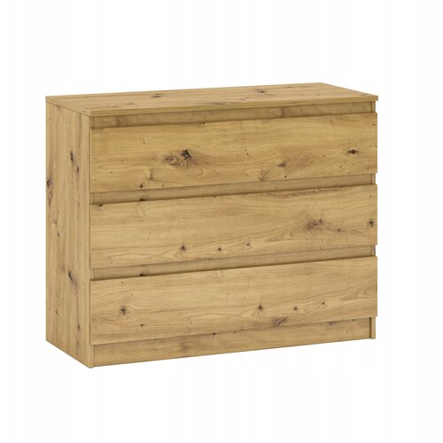 AKORD 3S Komoda za spalnico Garderobna omara Dnevna soba Artisan hrast, (21979087) Slike