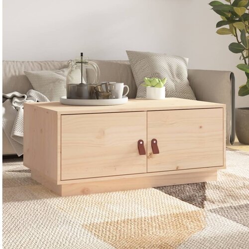 vidaXL Klubska mizica 80x50x35 cm trdna borovina Cene