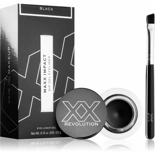 XX by Revolution MAXX IMPACT tuš za oči u gelu s kistom nijansa Black 3 g
