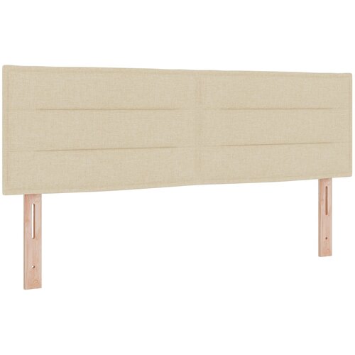 VidaXL Naslon za glavu Linije Dizajn Krem 140 cm Tkanina Slike