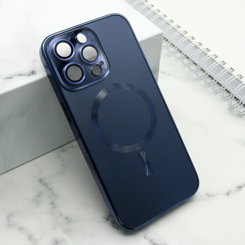 maska elegant metal magsafe za iphone 15 pro max/ plava Slike