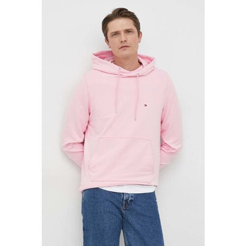 Tommy Hilfiger Dukserica za mu&amp;scaron;karce, boja: ružičasta, s kapuljačom, glatka Slike