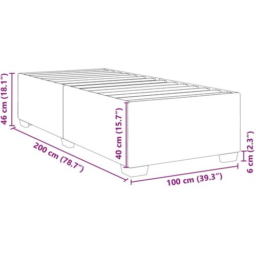 VidaXL okvir za krevet tamnosmeđi 100x200 cm od tkanine Slike