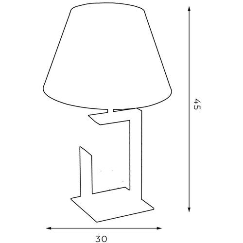  Stona lampa 1xE27/60W/230V 45 cm crna/zlatna Slike