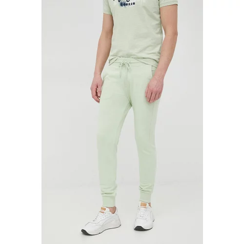 United Colors Of Benetton Pamučne hlače za muškarce, boja: zelena, glatke