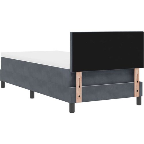 VidaXL Box Spring Krevet s Madracem Tamno Sivi 90x200 cm Bar&amp;scaron;un Slike