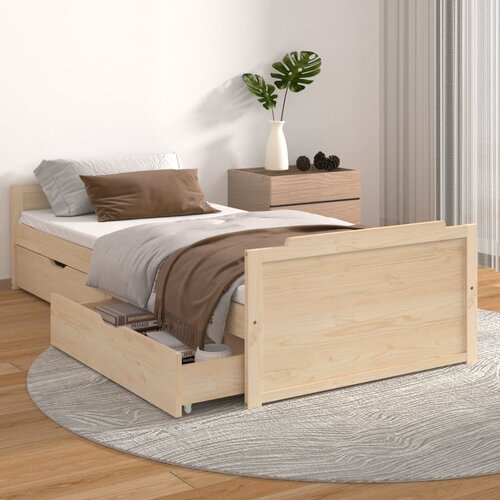 Furnova Posteljni okvir s predali trdna borovina 90x200 cm, (21935995) Slike