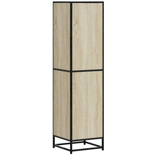 Maison Chic Visoka omara - Komoda - Predalnik sonoma hrast 35,5x35x139 cm inž. les in kovina, (21721434) Slike
