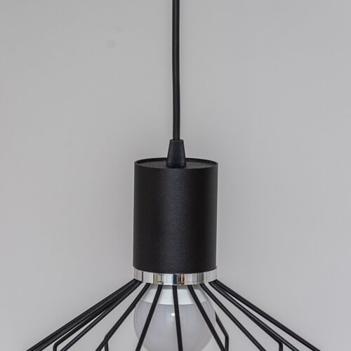  Visilica na sajli SOLANO 1xE27/15W/230V crna/sjajni hrom Slike