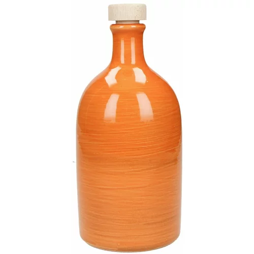 Brandani Oranžna keramična steklenička za olje Maiolica, 500 ml