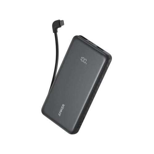 Anker Zolo Powerbank 20000 mAh, 22,5 W s ugrađenim USB-C kabelom Crna Slike