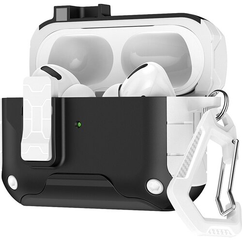 INF Za&scaron;čitno ohi&scaron;je za AirPods 4 - TPU+PC, magnetno zapiranje, stojalo, kavelj White+Black, (5000074705) Cene
