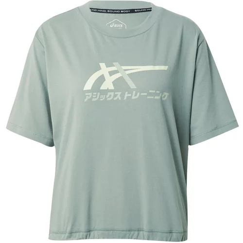 Asics Tehnička sportska majica 'TIGER' siva / vuneno bijela