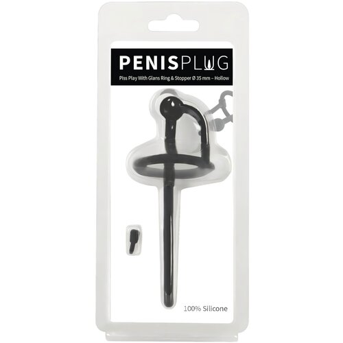 Penis Plug silikonski uretralni dilatator s glans prstenom (0,6 mm) - crni Cijene