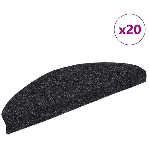  Prostirke za stepenice, samoljepljive, 20 kom, 65x21x4 cm, crne, poluokrugle, velike Cijene