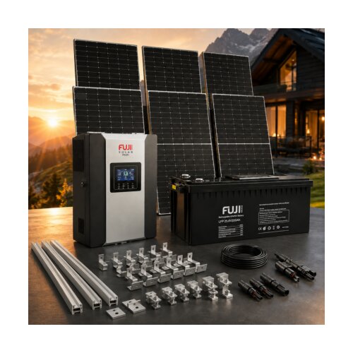  Off-grid solarni set 3,48 kWp &amp;ndash; FUJI PROFI 4 kVA + LiFePO4 baterija 5,12 kWh Slike