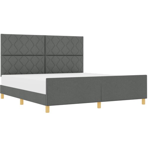 VidaXL Postelja Temno Siva 180x200 cm Tkanina, (22049918) Slike