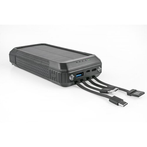 OXE Solar Powerbank, zmogljivost 33800 mAh, črna, (20596980) Slike