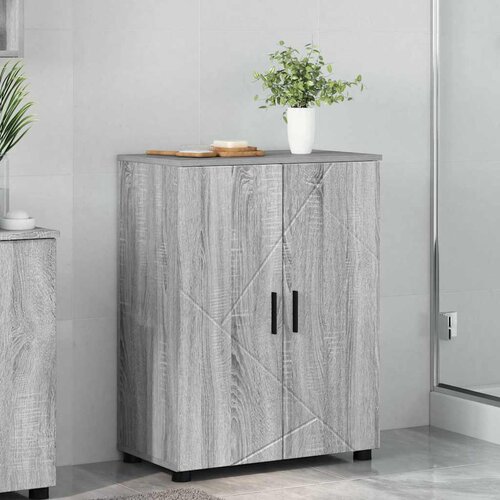  Kupaonski ormar s pohranom Siva Sonoma 60 x 35 x 80 cm Cene