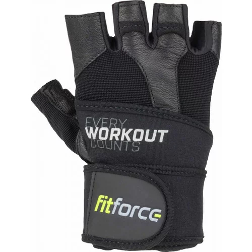 Fitforce LINEAR Ženske fitness rukavice, crna, veličina
