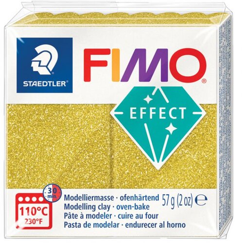  MASA ZA MODELIRANJE 57G FIMO EFFECT GLITTER STAEDTLER 8010-112 GLITTER ZLATNA Slike