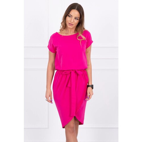 Kesi Tied dress with a fuchsia clutch bottom Cene