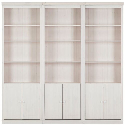 Støraa Bijela biblioteka od masivnog bora 222x223 cm Anita – Cijene