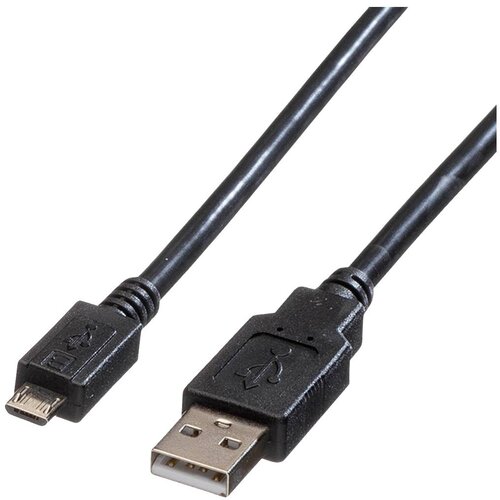 Roline USB kabel USB 2.0 USB-A vtič\, USB-mikro-B vtič 0.15 m črna za&scaron;čiten 11.02.8310, (20417183) Cene