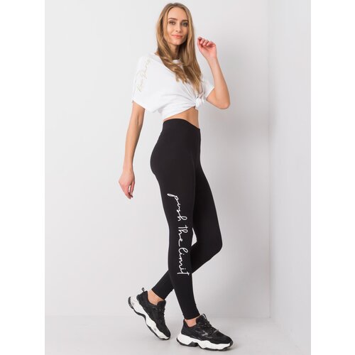 RUE PARIS Leggings-RV-LG-6182.10-black Cene