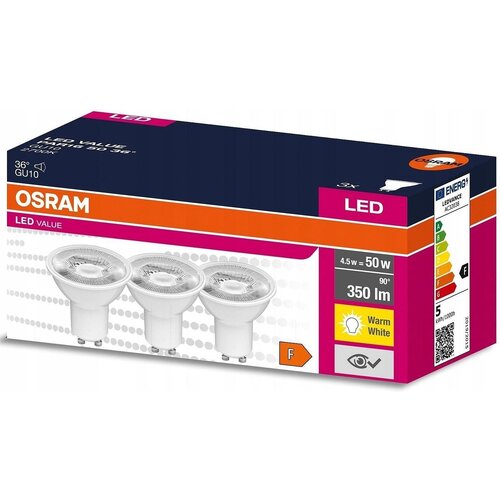 Osram led sijalica GU10 4.5W ww 2700K 3pack Cene