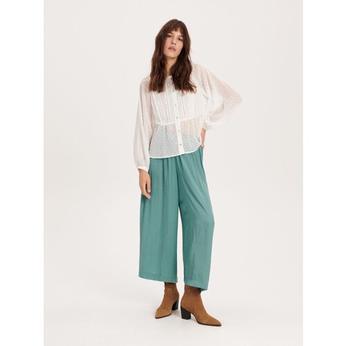 Reserved bluza iz okrasne tkanine - ebenovina Cene