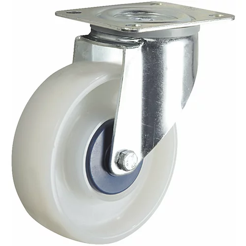TENTE Poliamidno kolo, belo, kolo Ø x širina 125 x 40 mm, vrtljivo kolo