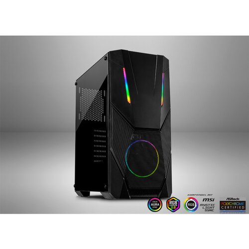LC-Power Inter-tech Case IT-3303 HornetATX, ITX, 2x ARGB LED strips,1x 120mm ARGB fan, Slike