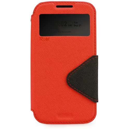  Preklopni ovitek / etui / zaščita Roar Diary View Case za Sony Xperia M4 Aqua - rdeči & črni