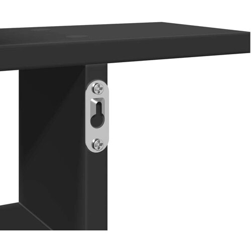 vidaXL Stenska polica 2 kosa črna 50x12x50 cm inženirski les Cene