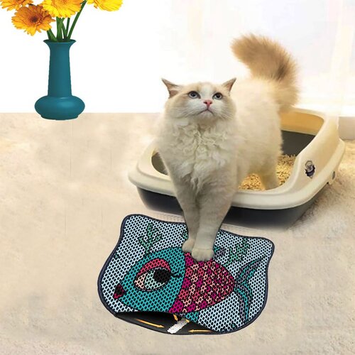 WALLXPERT Kdkafa0096 multicolor cat litter mat Cene