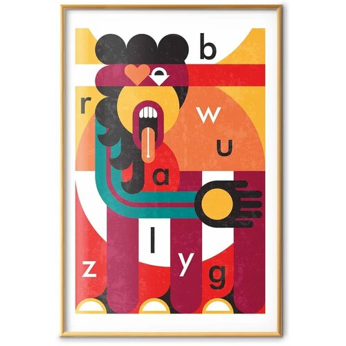  Plakat - Design Art 40x60 Zlatni okvir s margom Cene