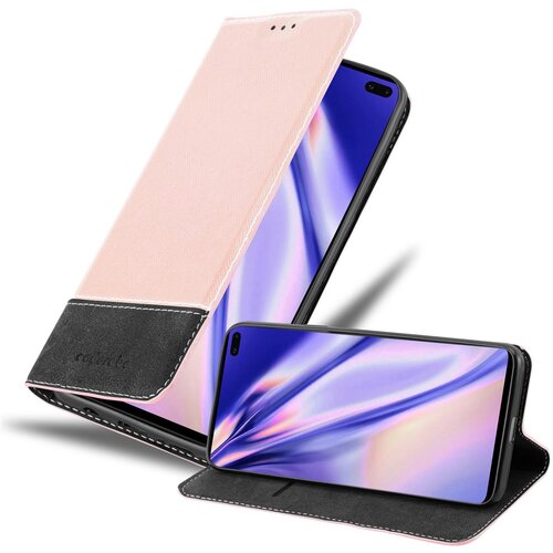 Cadorabo Case, združljiv s Samsungom v rose Gold Black - za&amp;scaron;čitni pokrov z magnetnim zapiranjem, stoječo funkcijo in režo za kartico, (20591341) Slike